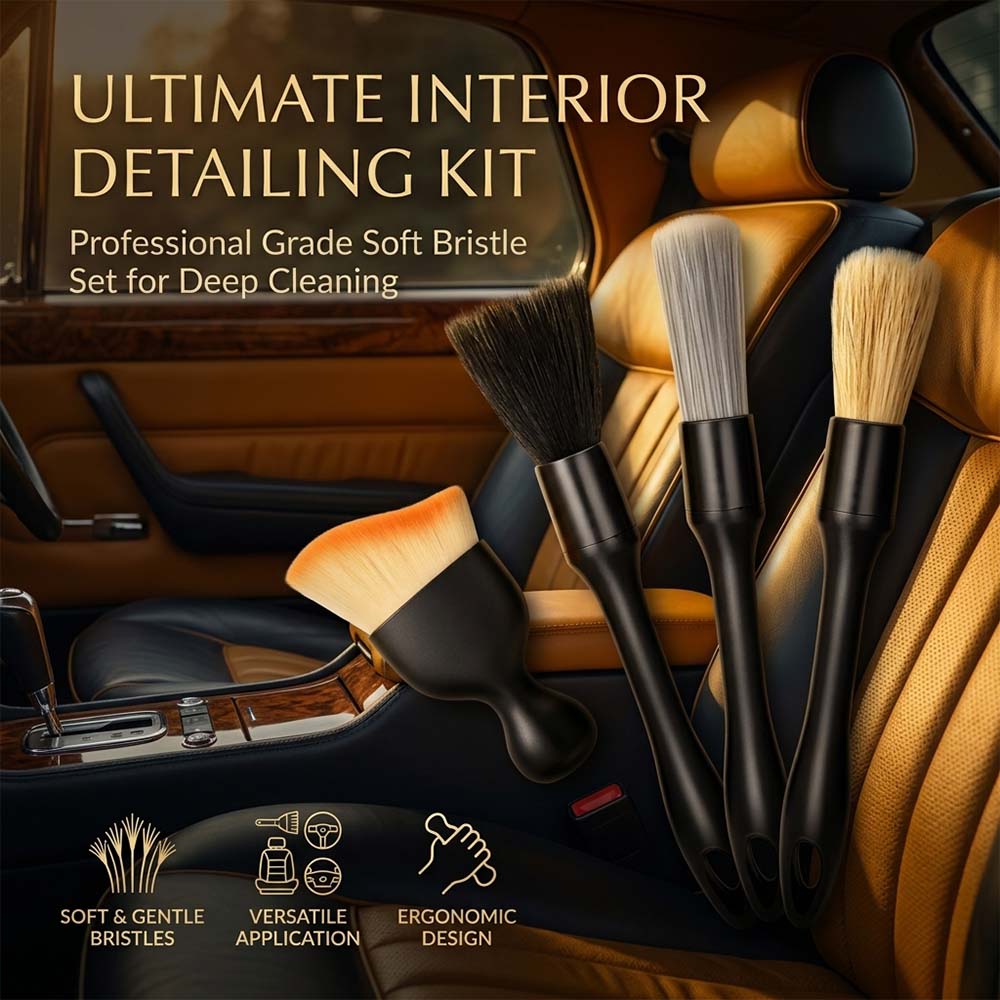 Car Interior Detailing Brush Set