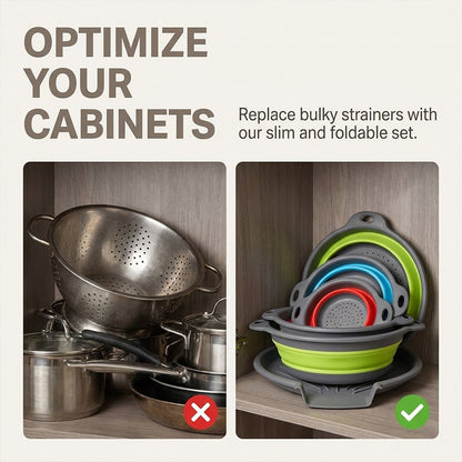Foldable Drainer Basket with Water Channel Base