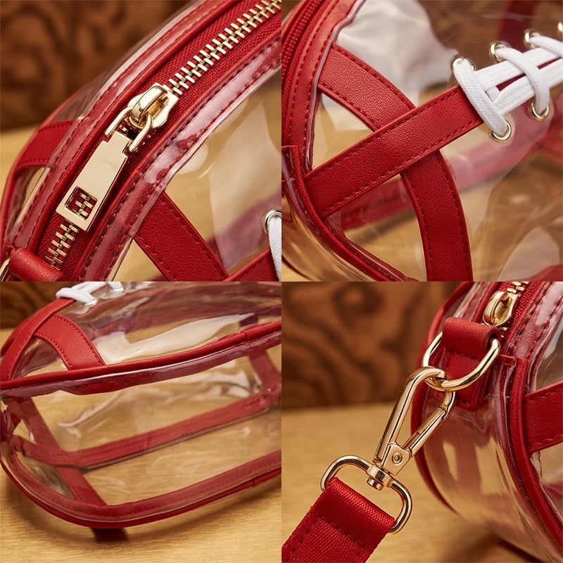 Clear Football-Shaped Crossbody Bag