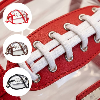 Clear Football-Shaped Crossbody Bag