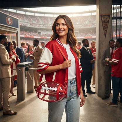 Clear Football-Shaped Crossbody Bag