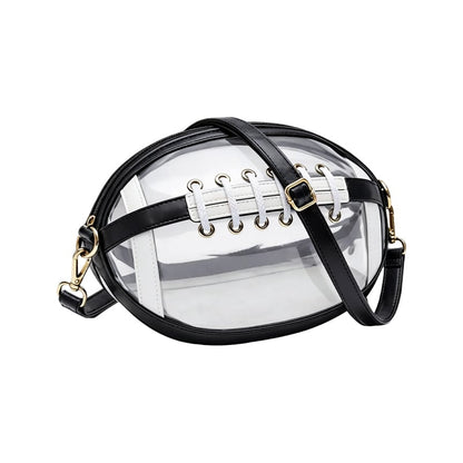 Clear Football-Shaped Crossbody Bag