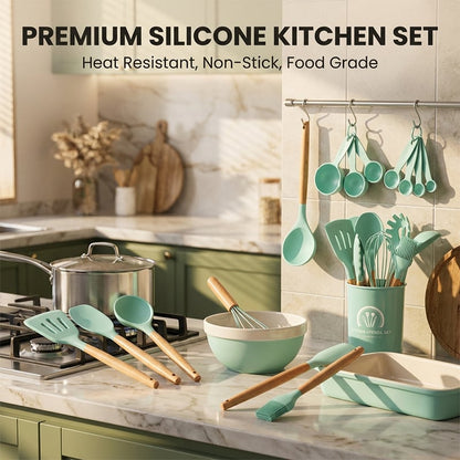 33-Piece Silicone Kitchen Utensils Set