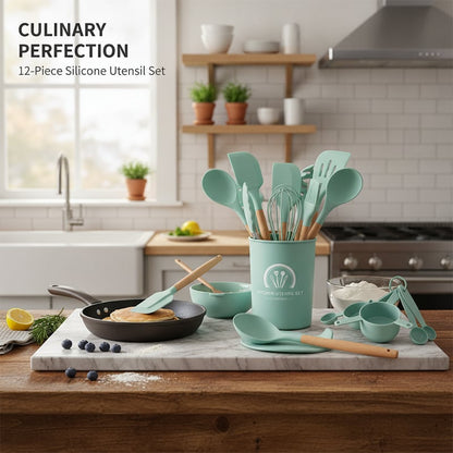 33-Piece Silicone Kitchen Utensils Set