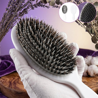 Boar Bristle Paddle Air Cushion Hair Brush