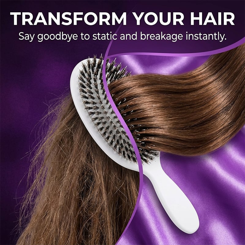 Boar Bristle Paddle Air Cushion Hair Brush