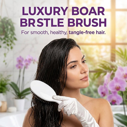 Boar Bristle Paddle Air Cushion Hair Brush