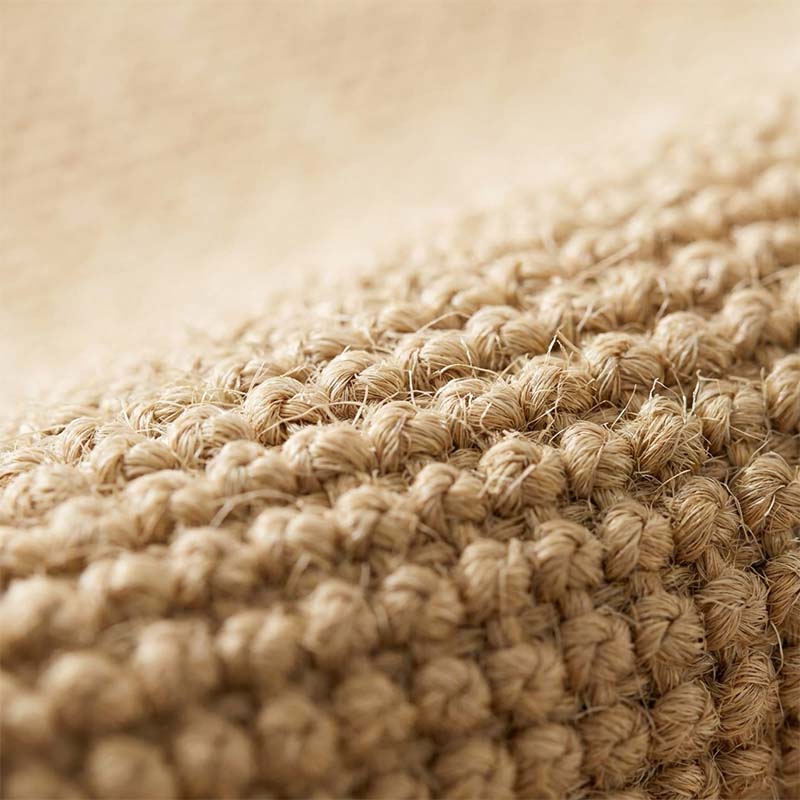 Modern Faux Sisal Floor Mat with Wavy Pattern