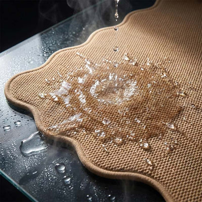 Modern Faux Sisal Floor Mat with Wavy Pattern