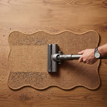 Modern Faux Sisal Floor Mat with Wavy Pattern