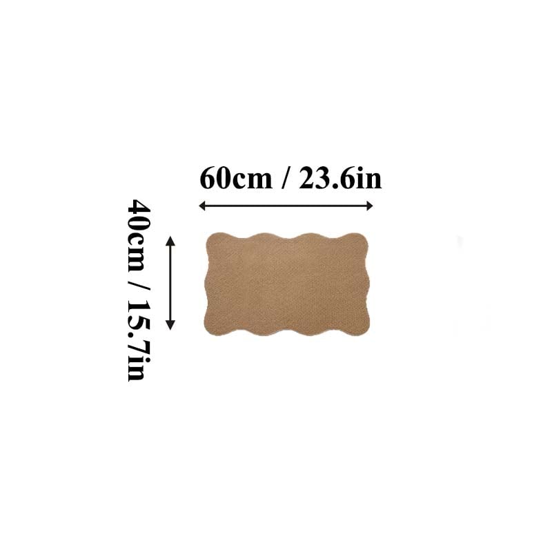 Modern Faux Sisal Floor Mat with Wavy Pattern