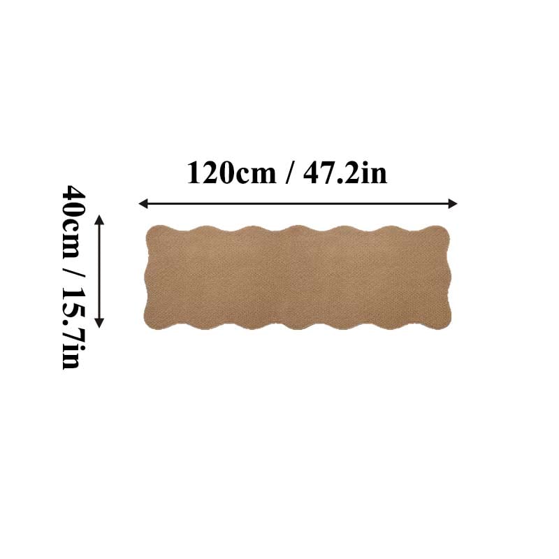 Modern Faux Sisal Floor Mat with Wavy Pattern