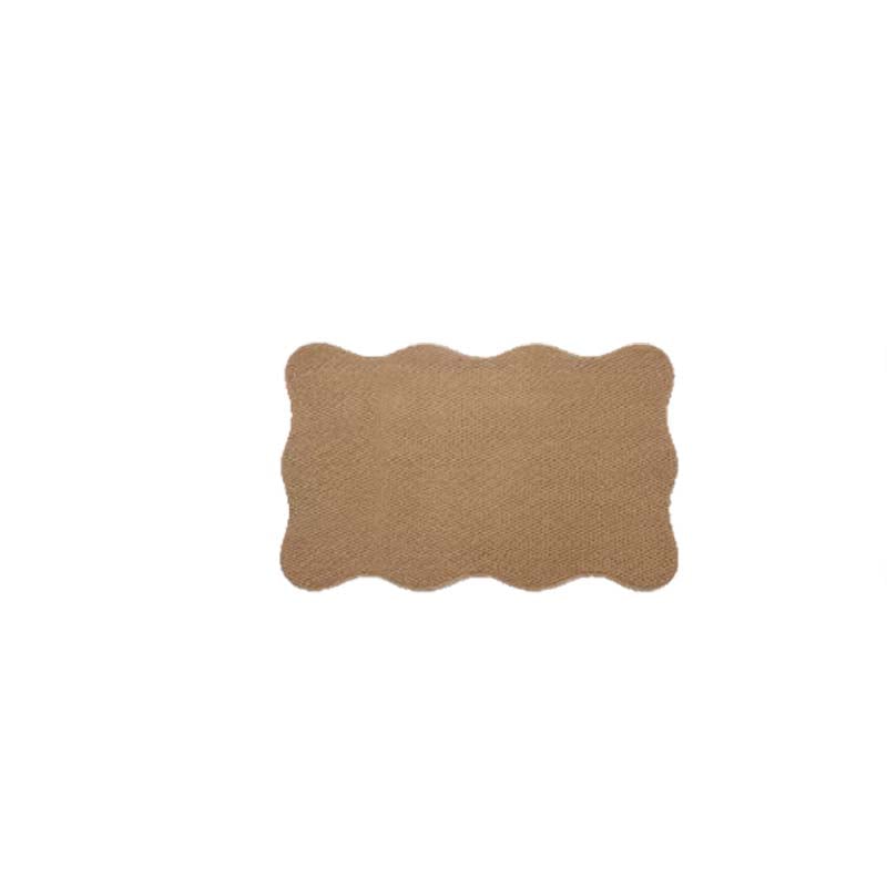 Modern Faux Sisal Floor Mat with Wavy Pattern