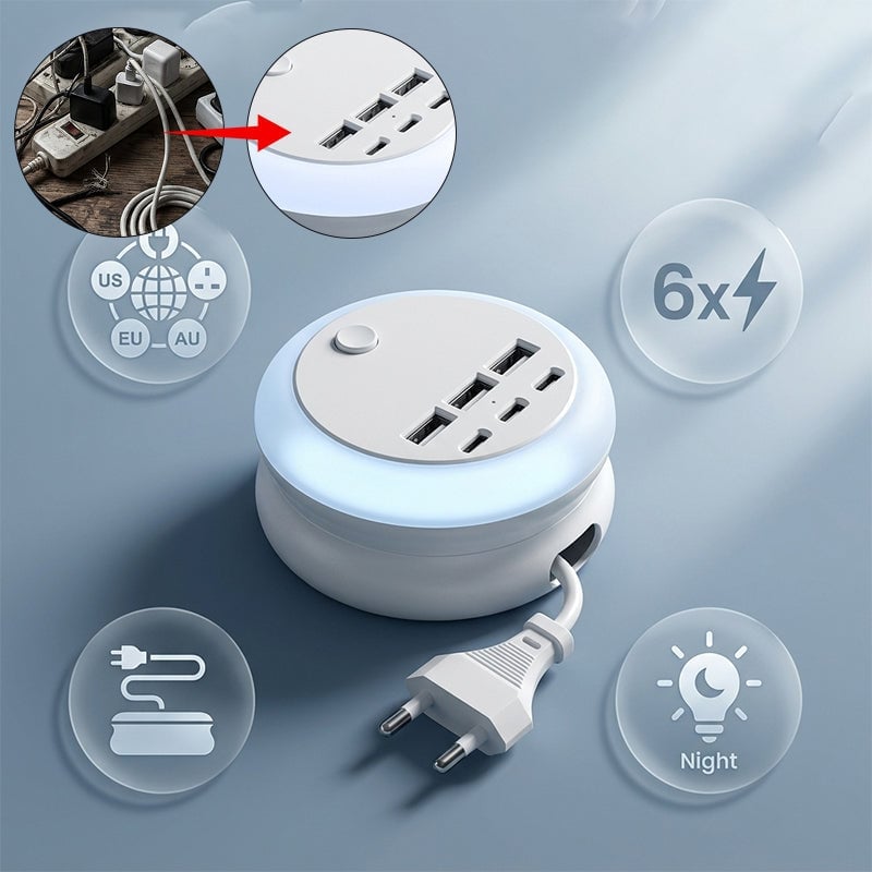6 USB Plug Extension