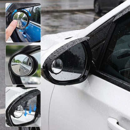 2-in-1 Car Rearview Mirror Rain Guard & Blind Spot Mirror