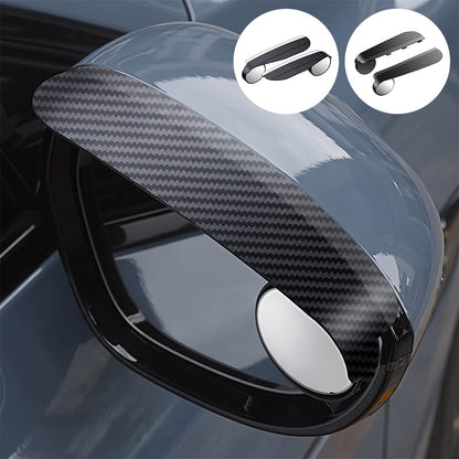 2-in-1 Car Rearview Mirror Rain Guard & Blind Spot Mirror