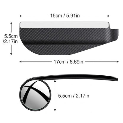 2-in-1 Car Rearview Mirror Rain Guard & Blind Spot Mirror