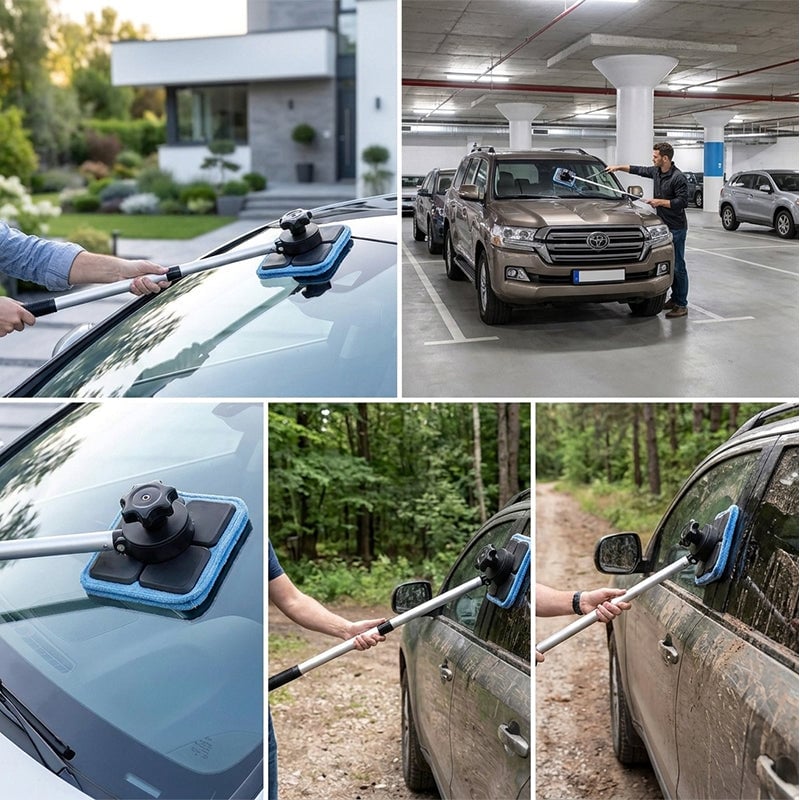 Double Sided Magnetic Windshield Cleaning Kit